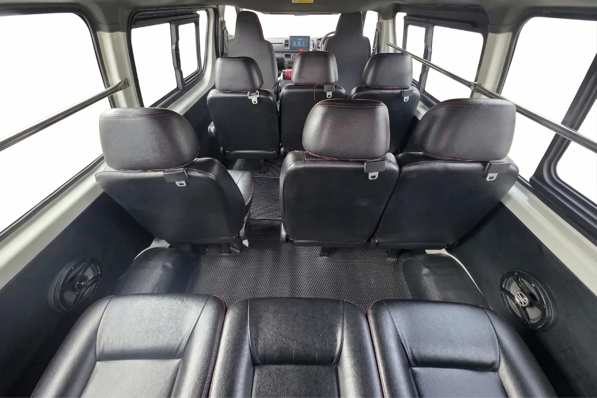 Interior space and seating layout of 11 seater private van SG to JB