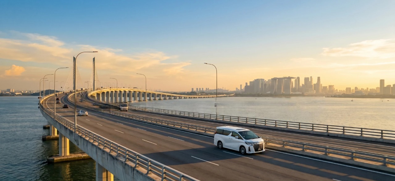 Singapore to Malaysia private car FAQ — Alphard on the causeway